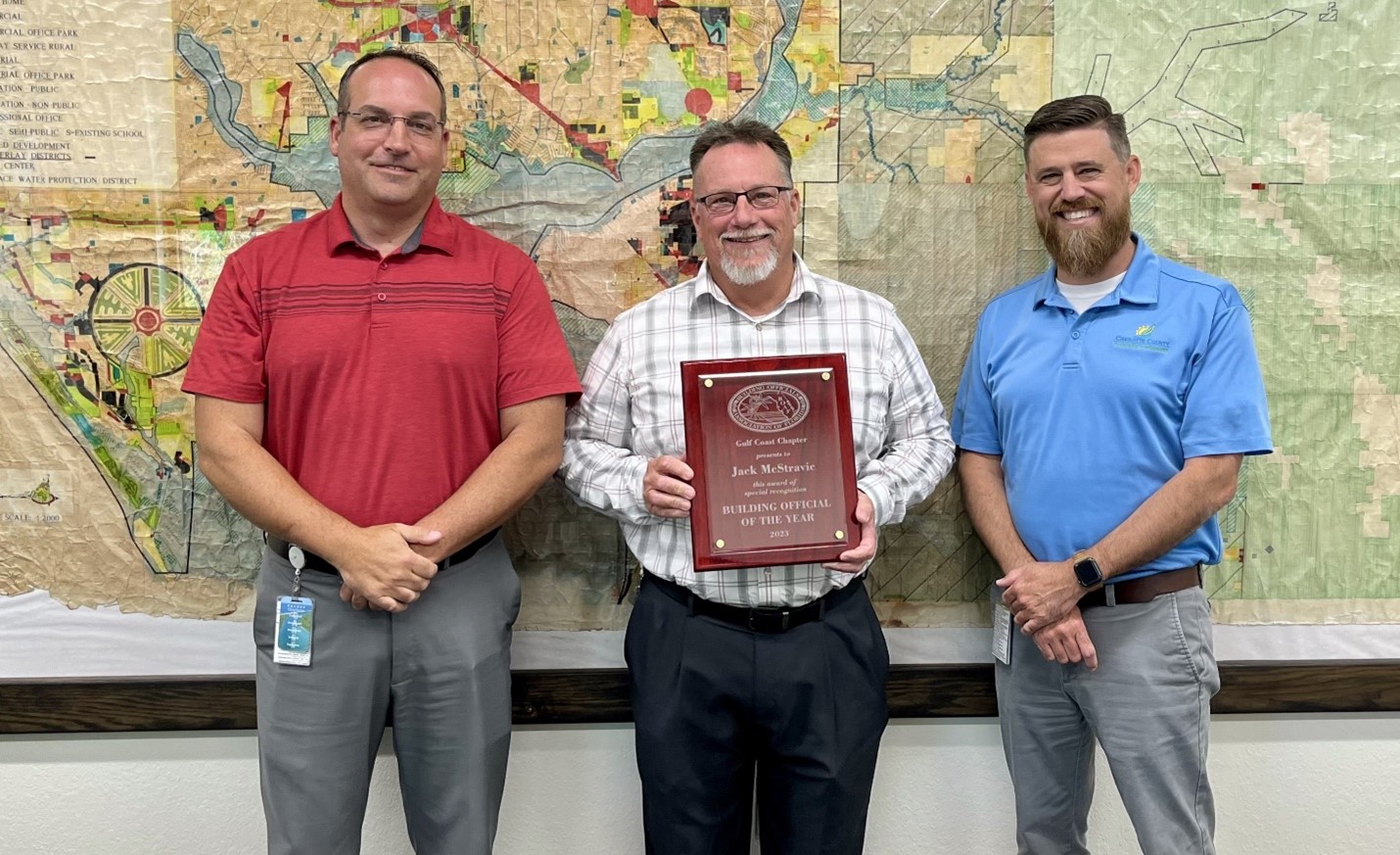 Left to right: Charlotte County Community Development Director Ben Bailey, Deputy Building Official Jack McStravic, Building Official and Floodplain Administrator Shawn McNulty