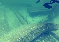 Matlache Bridge Monument underwater