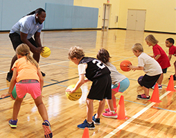 Kids Learning Basketball