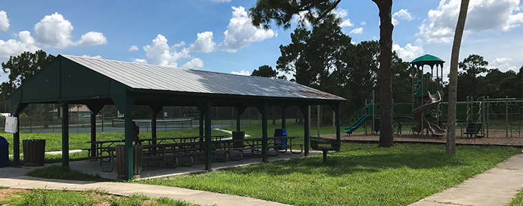 Picnic Shelter and Playground at Bissett Park