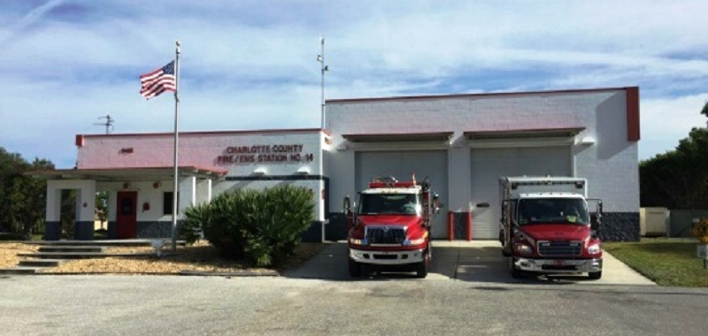 Station 14 with equipment on driveway