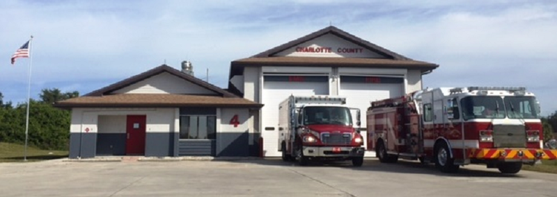 Station 4 with equipment on driveway