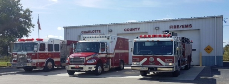 Station 6 with equipment on driveway